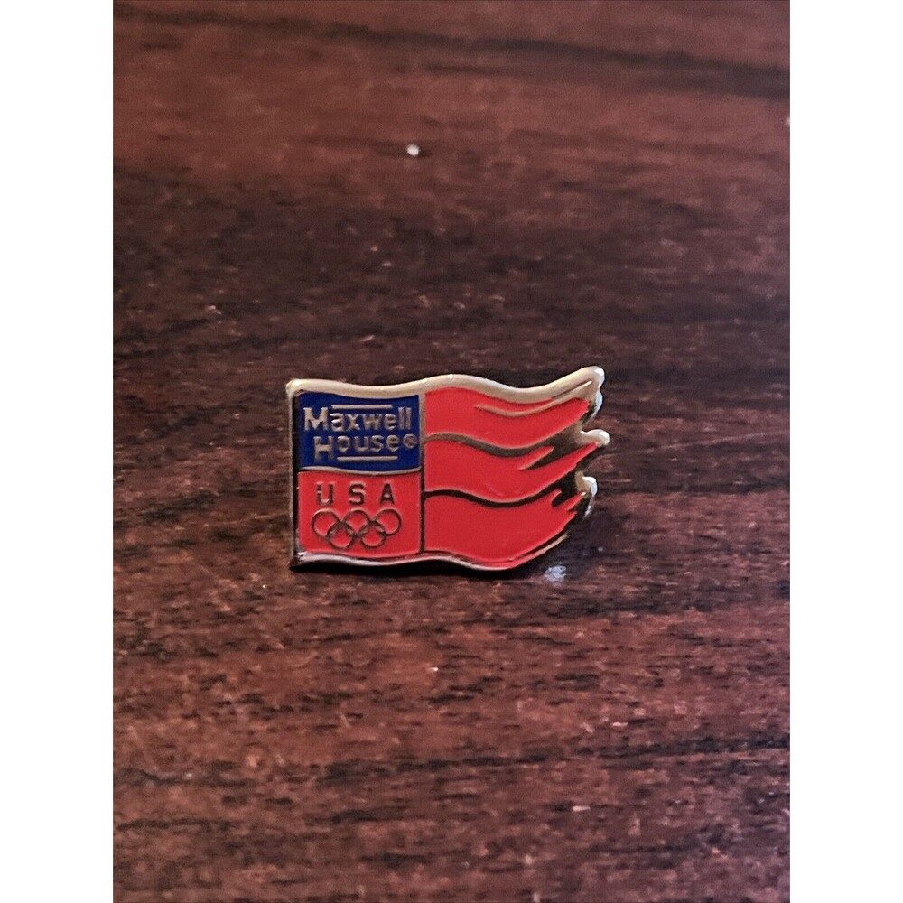 Olympic Games Team USA Maxwell House Coffee Lapel Hat Pin